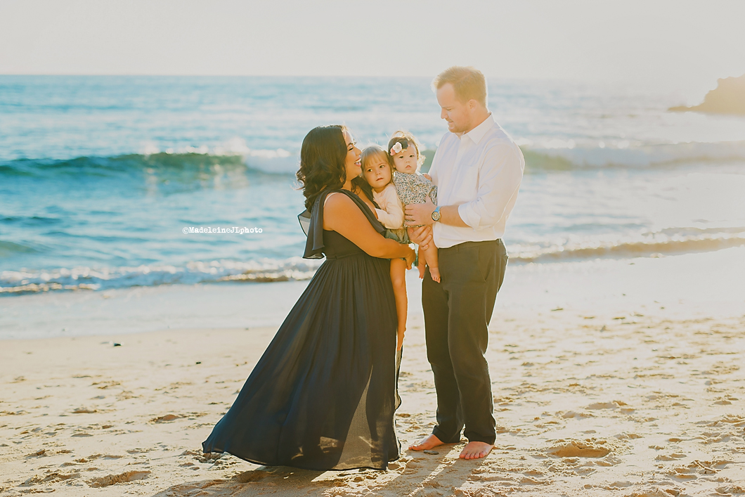 Little Corona del Mar beach session. Orange County family beach photography